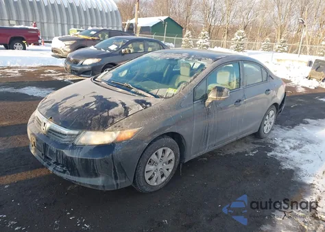 2012 Honda Civic Lx from USA, damaged, VIN 19XFB2F54CE334000